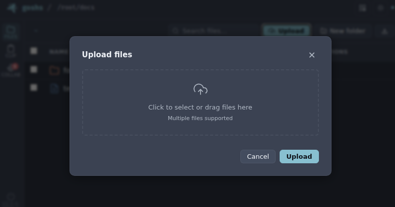 Upload a file